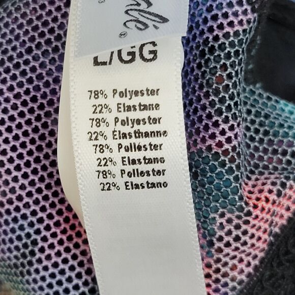 Mapale Black Dream Sheer Flower Print Teddy Size Large W/Flaw - Picture 11 of 12